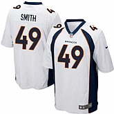 Nike Men & Women & Youth Broncos #49 Dennis Smith White Team Color Game Jersey